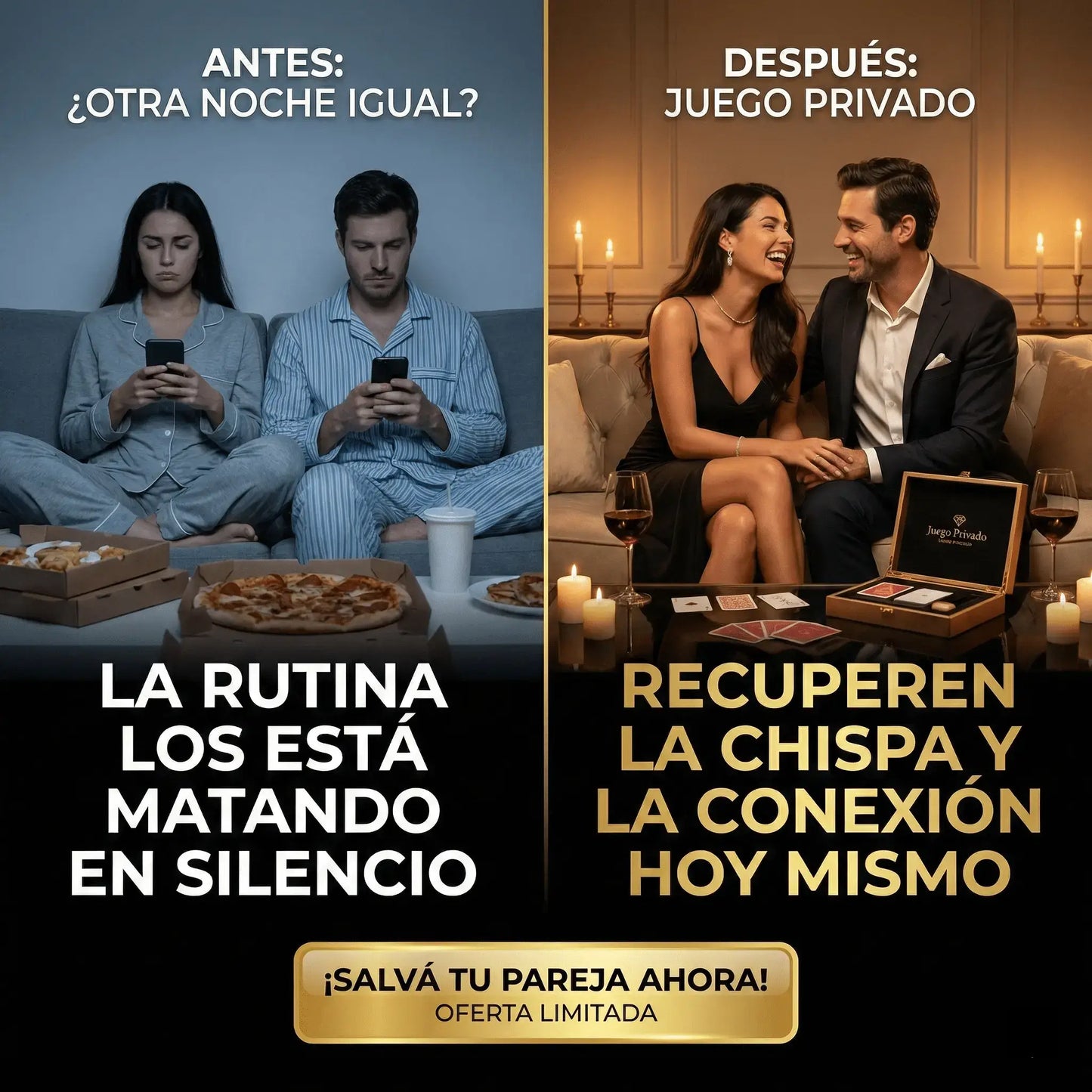 6×1 para Parejas  - Cartas para la previa | cartas para la acción | 4 casos criminales REALES.